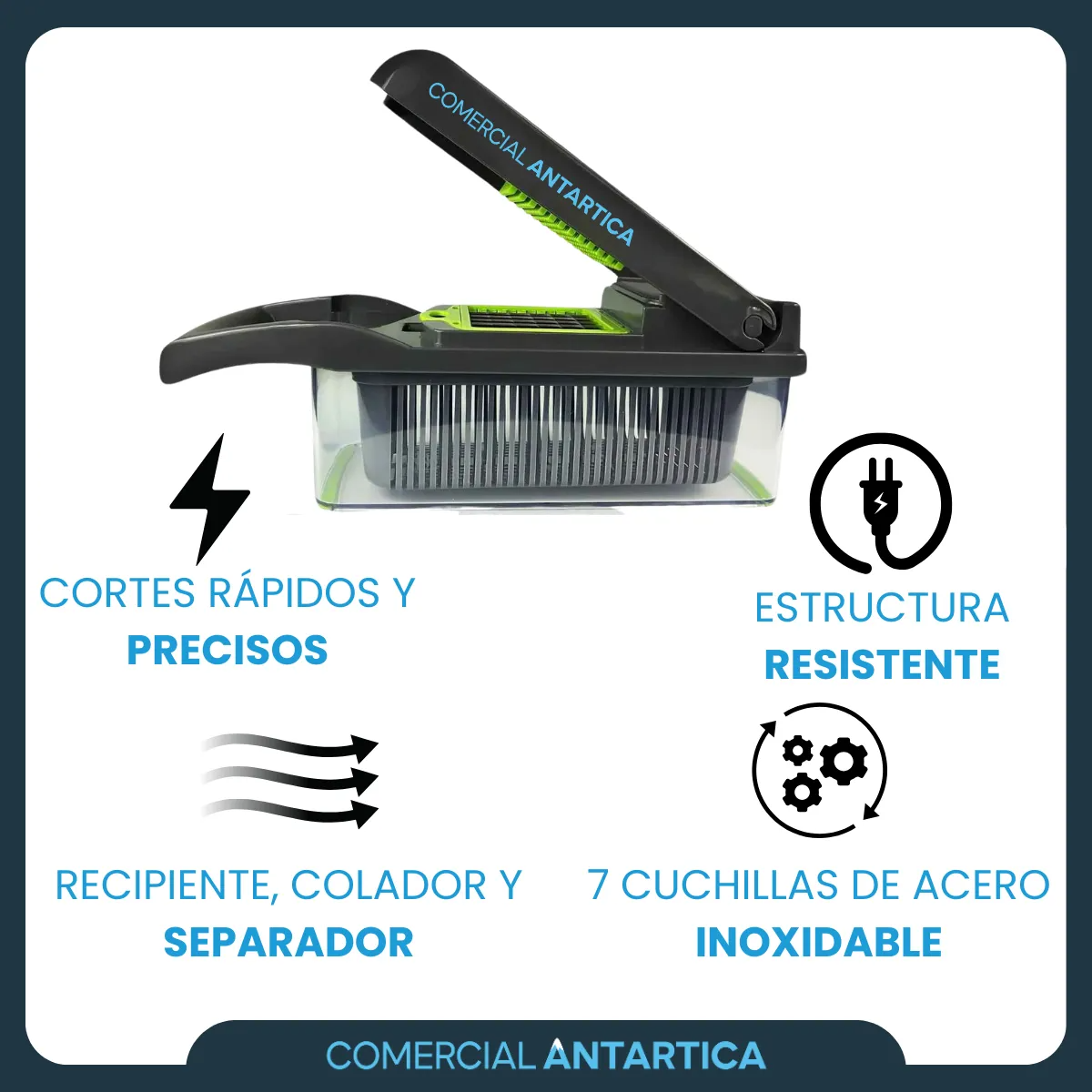 Mandolina Multirrallador 7 Cuchillas